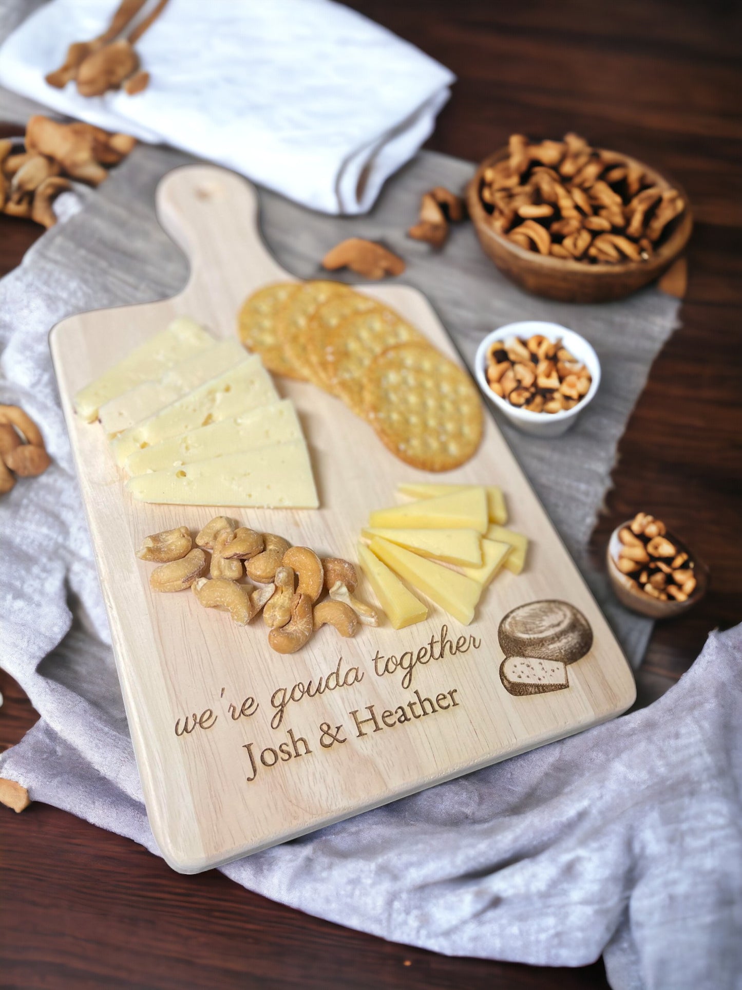 Charcuterie Board - we're gouda together Personalized board