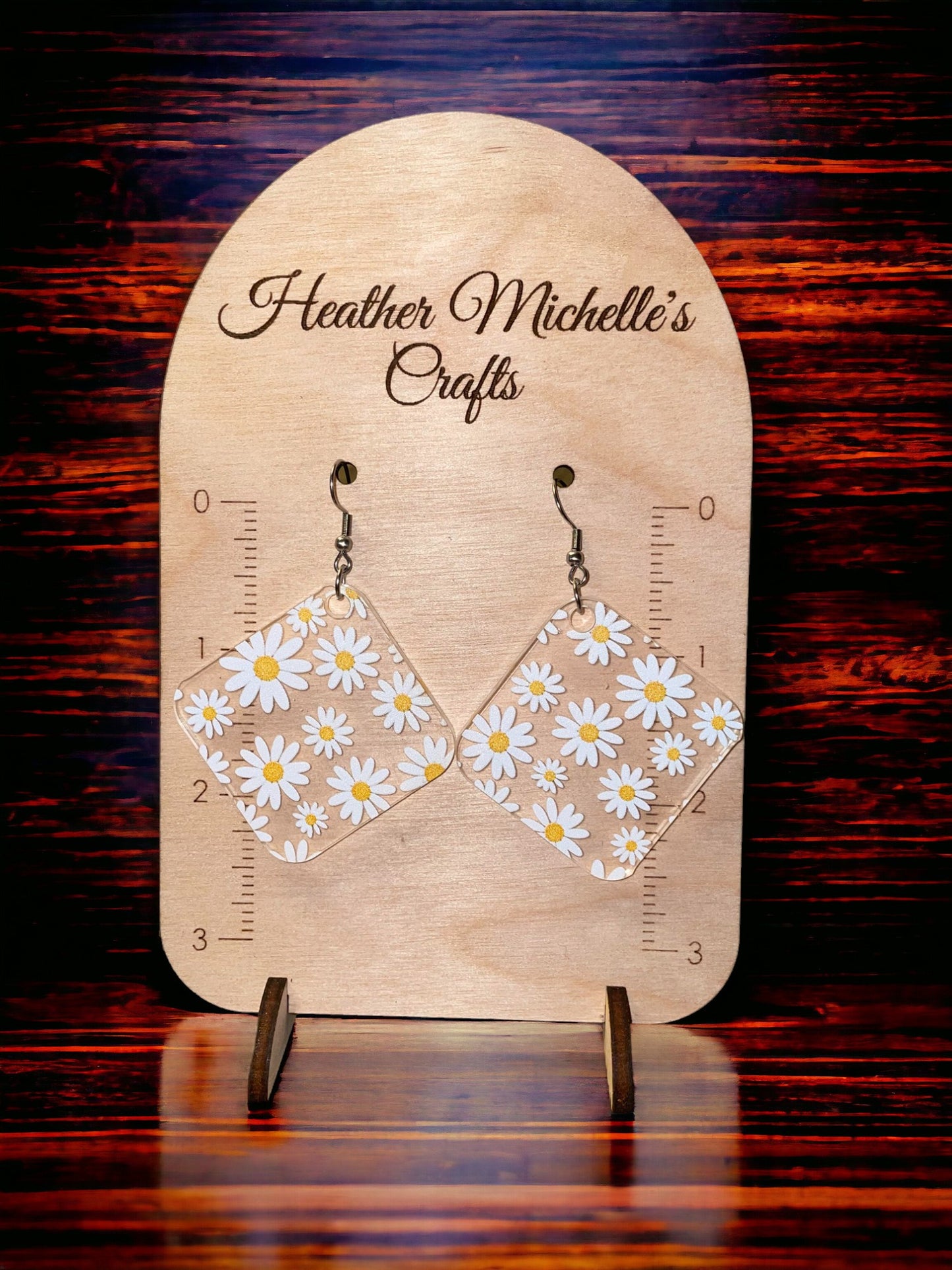 Earrings - Acrylic Daisies Design, 4 styles available
