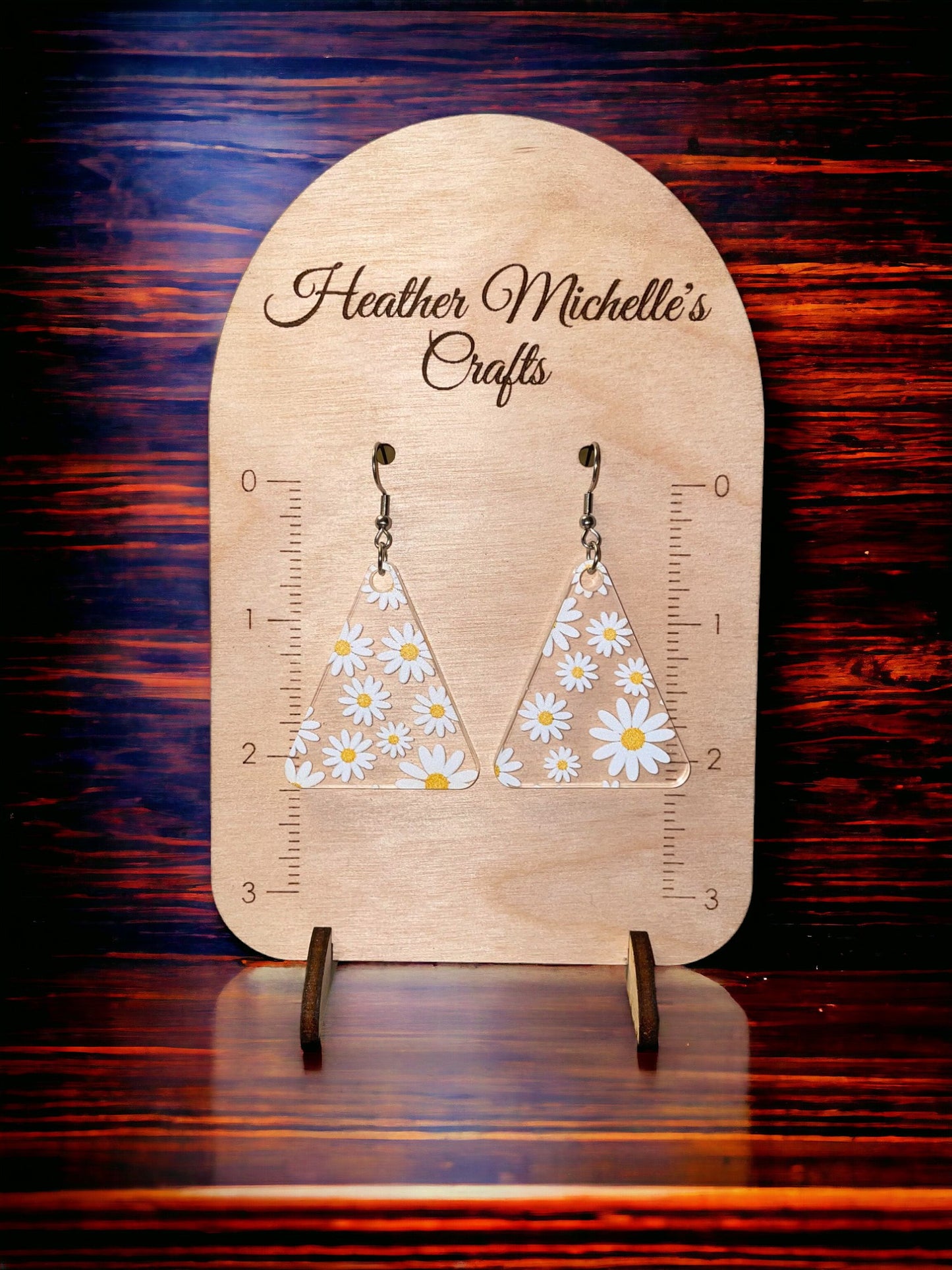 Earrings - Acrylic Daisies Design, 4 styles available
