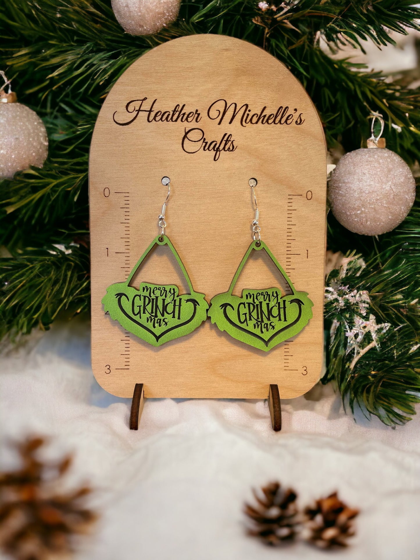 Earring - Merry Grinch-mas - Acrylic