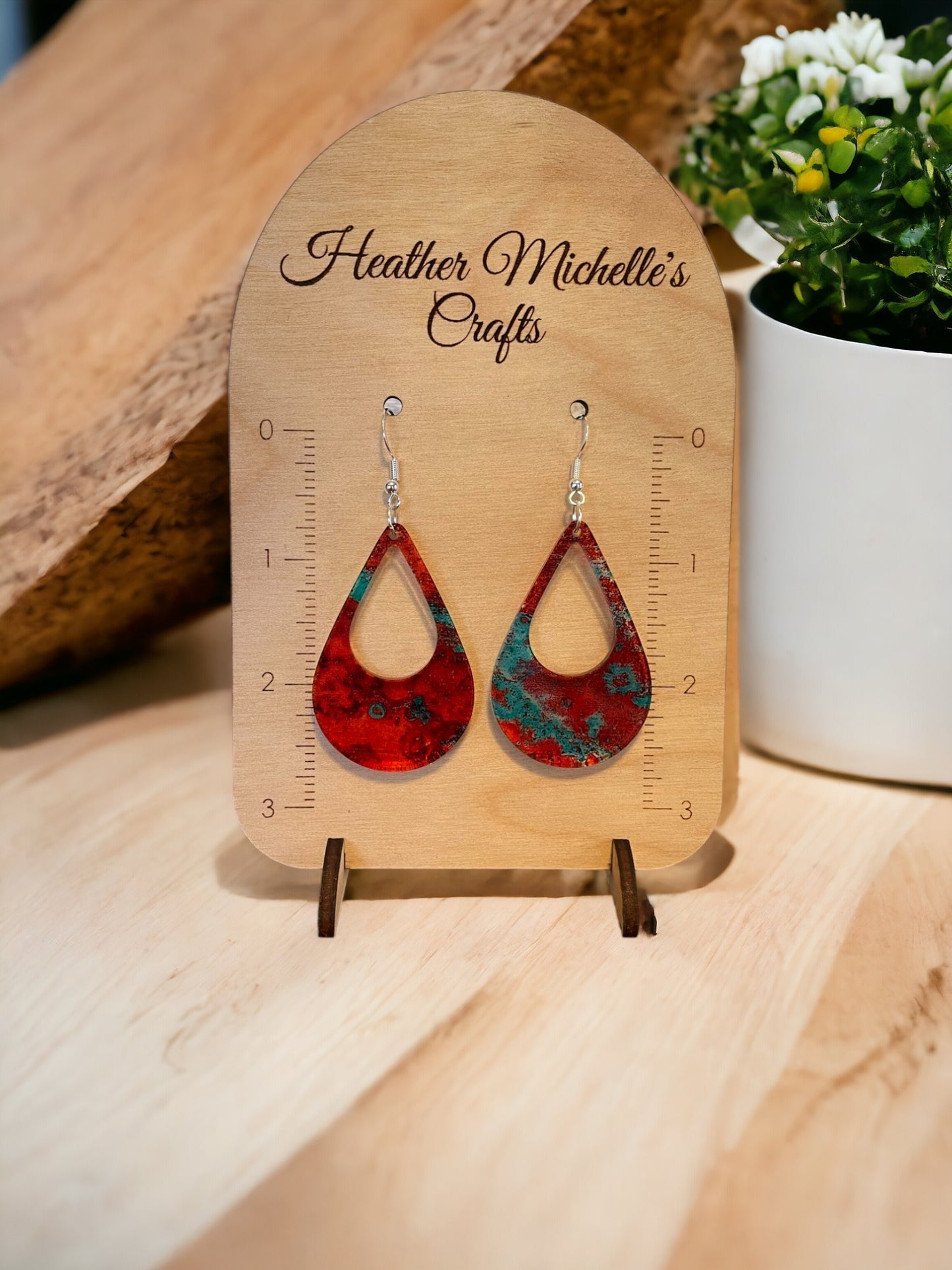 Earrings - Acrylic Transparent Copper Design, 6 styles available