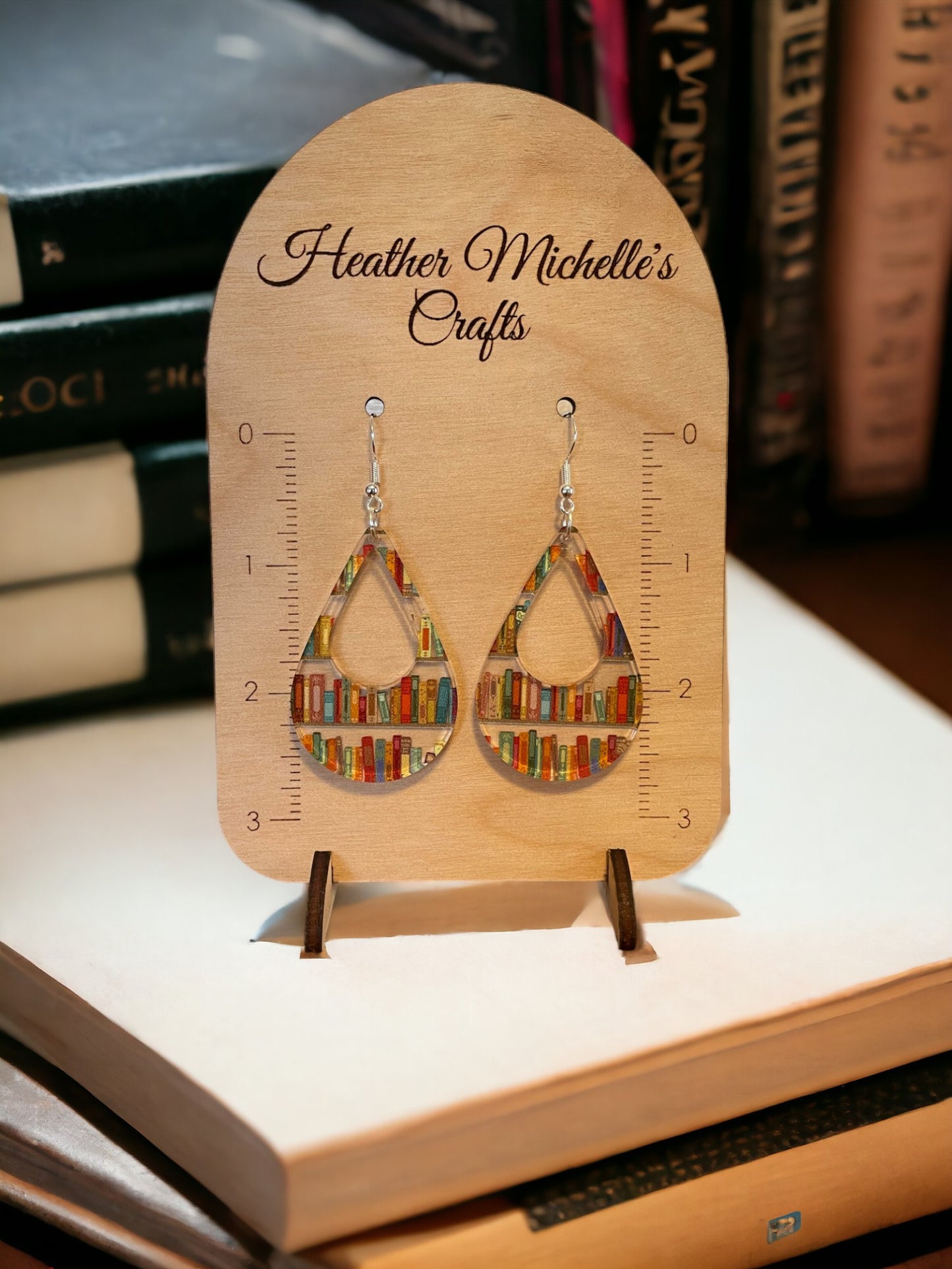 Earrings - Acrylic Books Design, 5 styles available