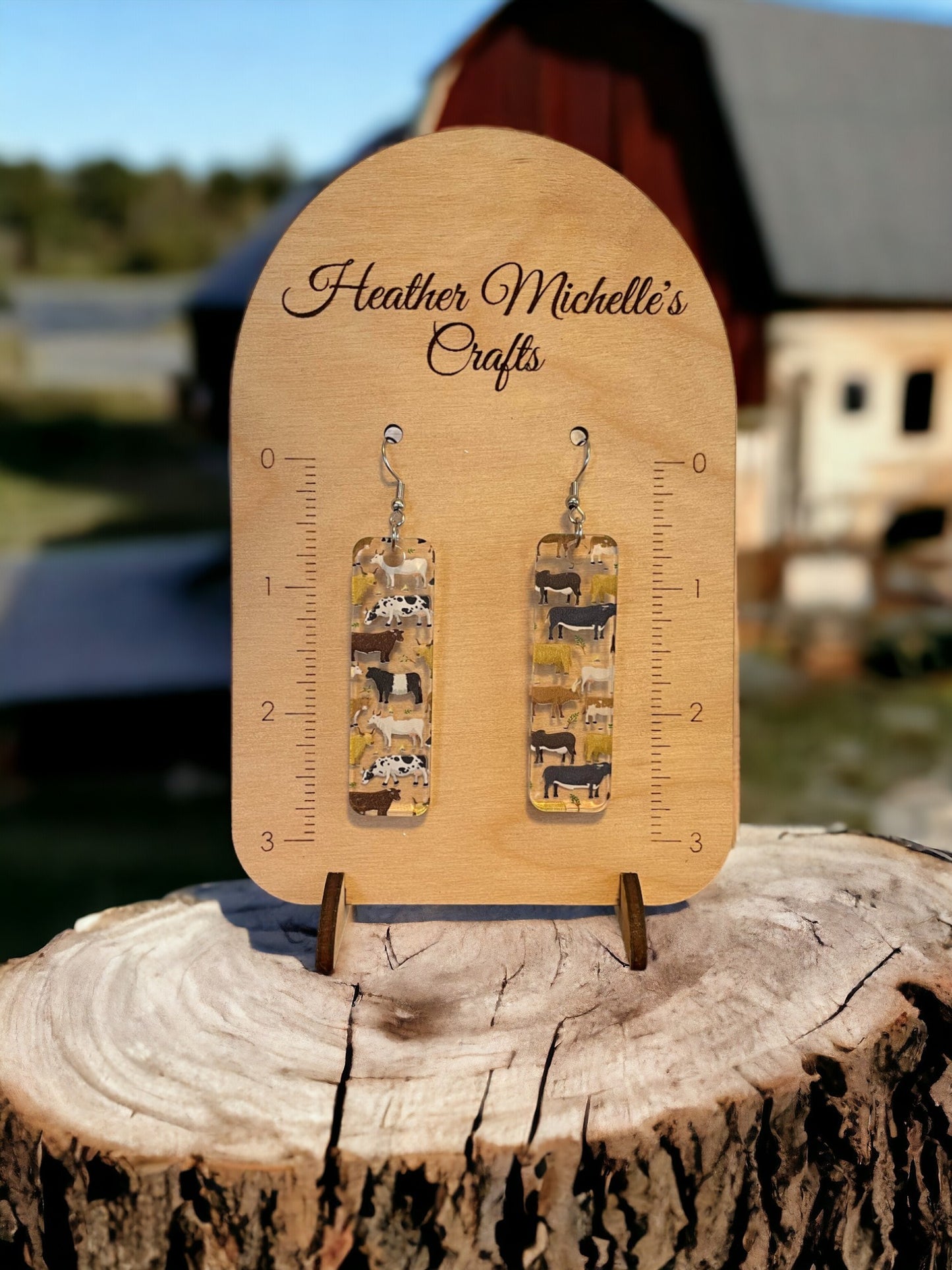 Earrings - Acrylic Cows and Bulls, 5 styles available