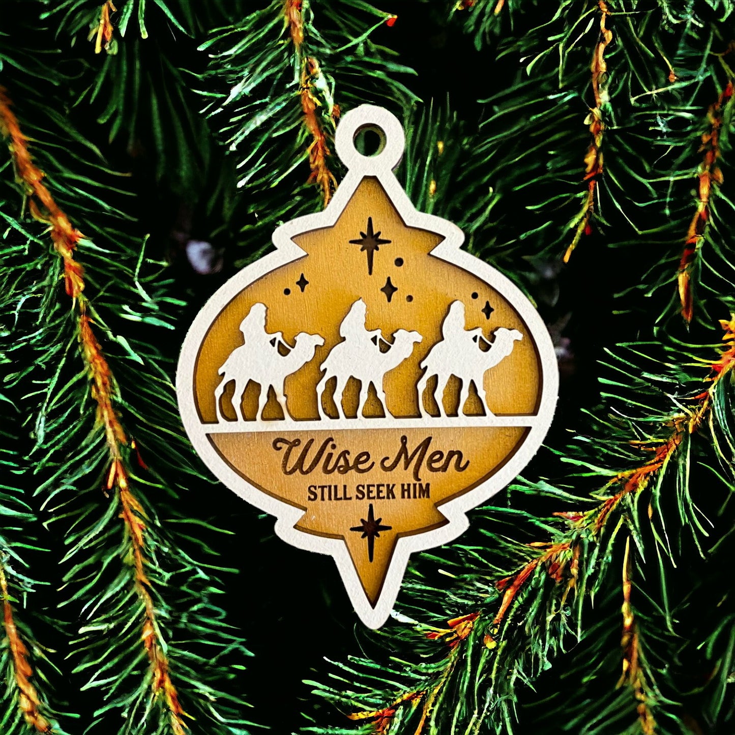 Ornament - Layered Wise Men still seek him