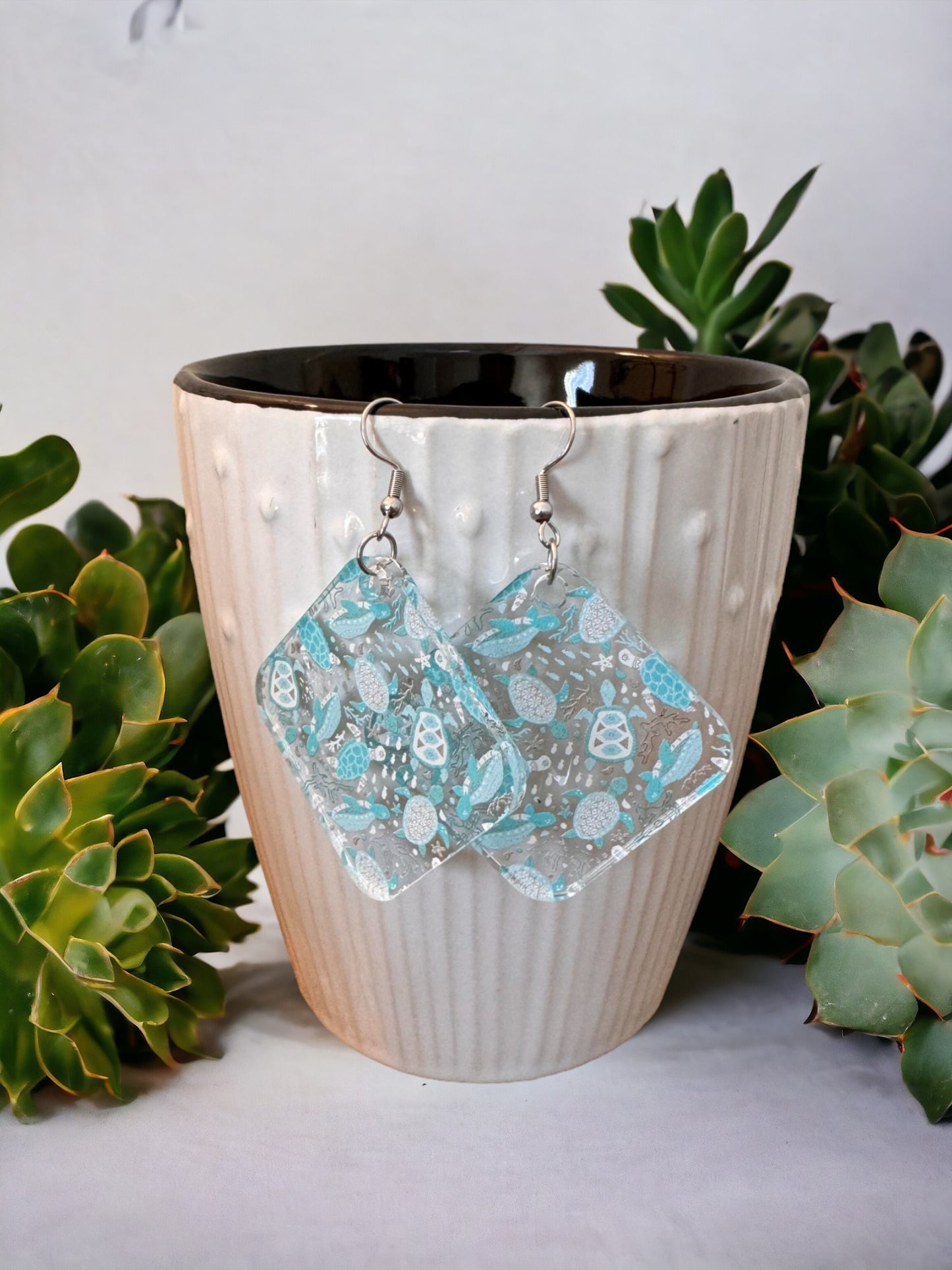 Earrings - Acrylic Sea Turtles, 6 styles available