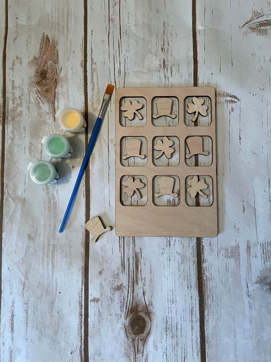 St Patrick Tic Tac Toe Paint Set