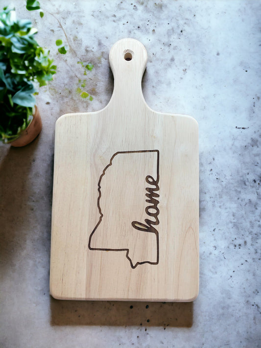 Home (in state) Cutting Board -  Available in all states.