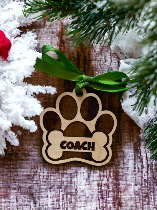 Ornament - Personalized Paw Print/Bone