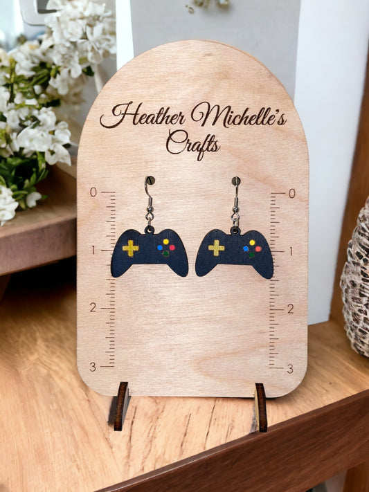 Earrings -Game Controller, hand painted