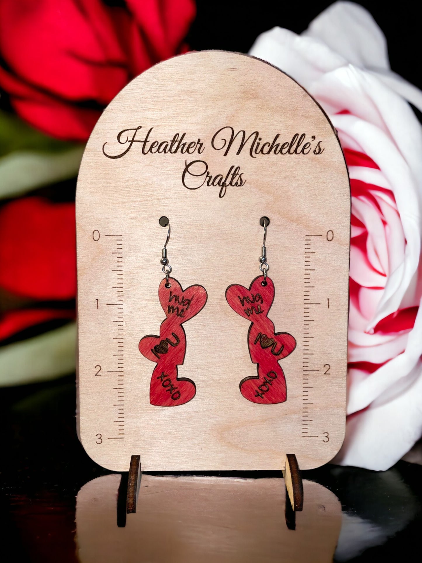 Earrings -Conversation Heart Dangle, Color Tint