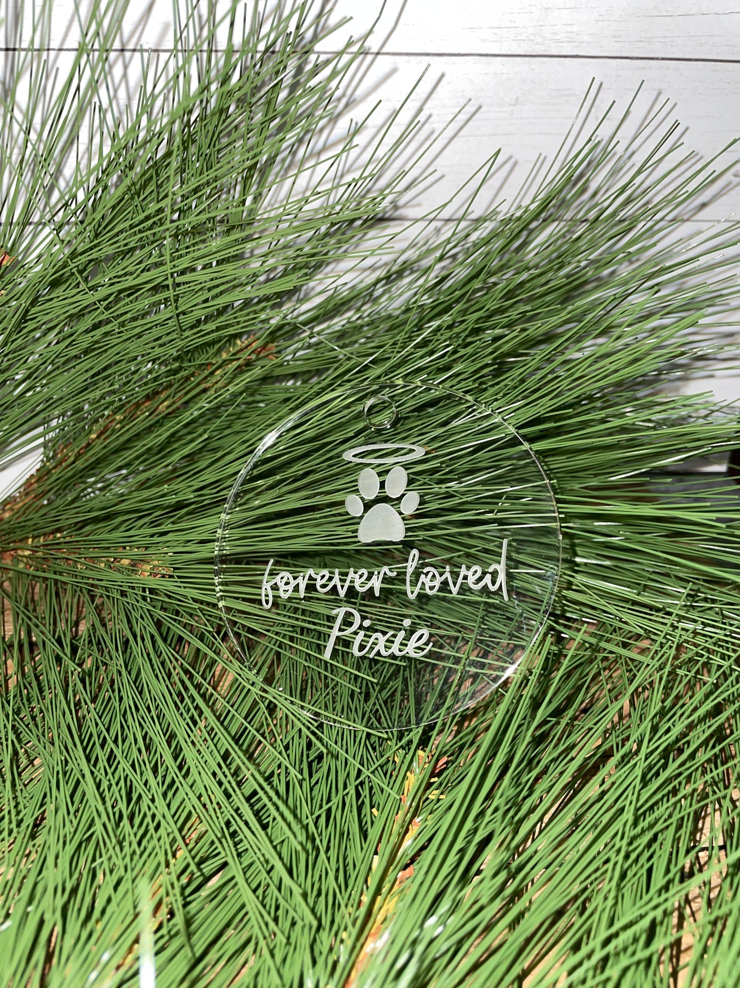 Ornament - "Forever Loved" Personalized Pet Memorial