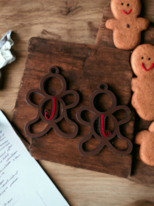 Ornament - Personalized Initial Gingerbread