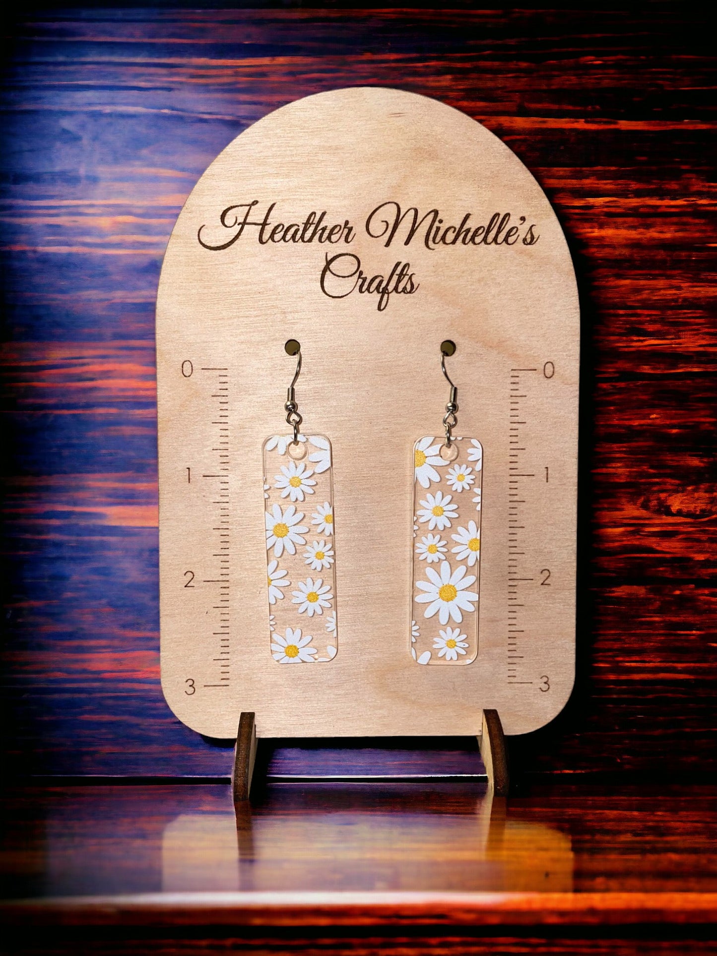 Earrings - Acrylic Daisies Design, 4 styles available