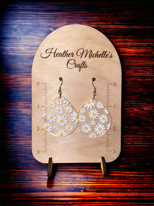 Earrings - Acrylic Daisies Design, 4 styles available