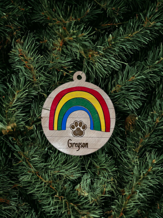 Ornament - Layered Rainbow Pet Memorial