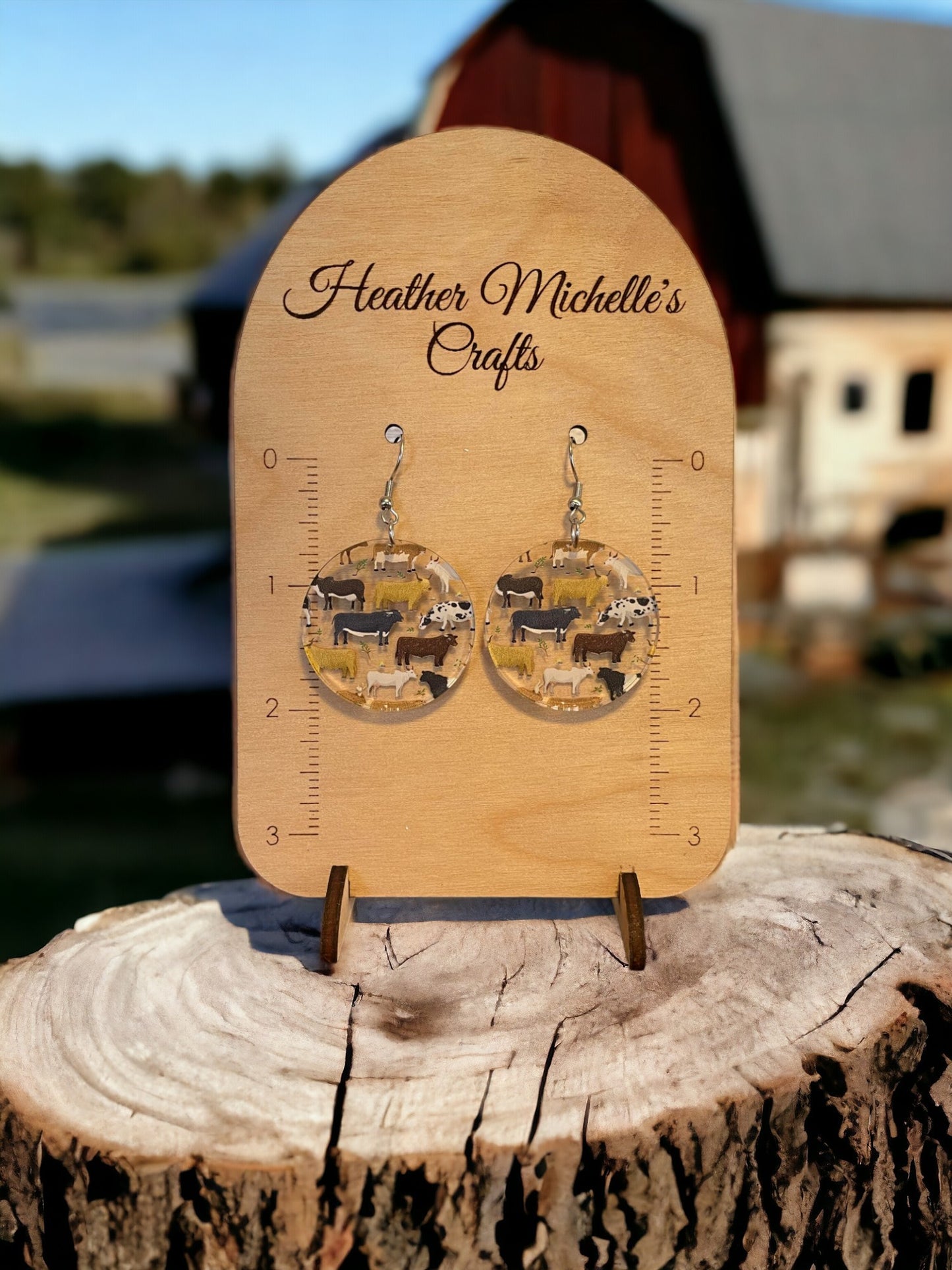 Earrings - Acrylic Cows and Bulls, 5 styles available