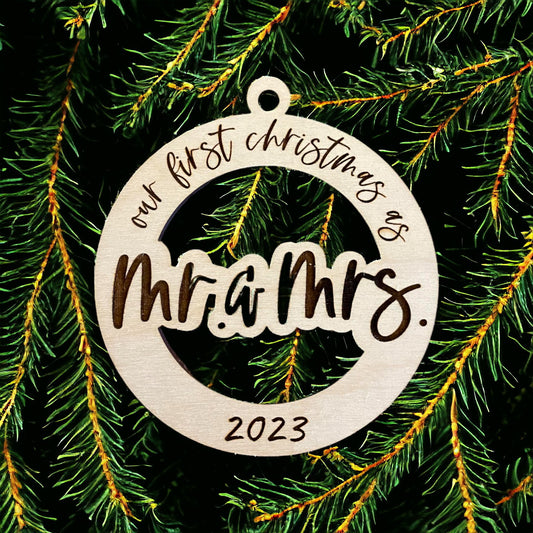 Ornament - First Christmas as Mr & Mrs 2023