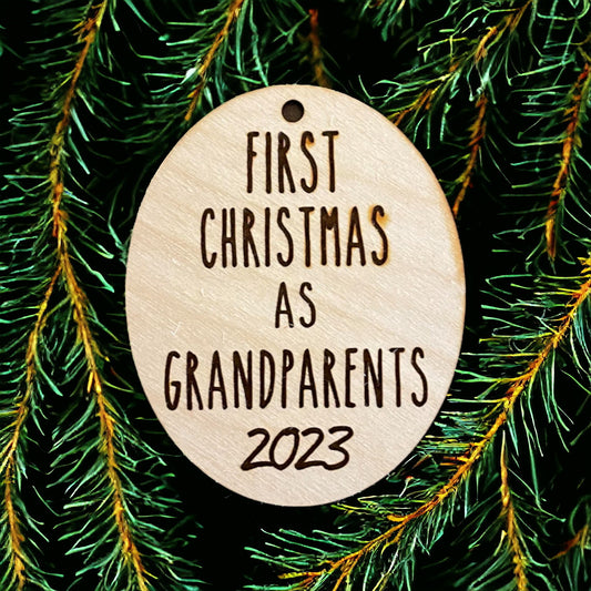 Ornament - First Christmas as Grandparents 2023