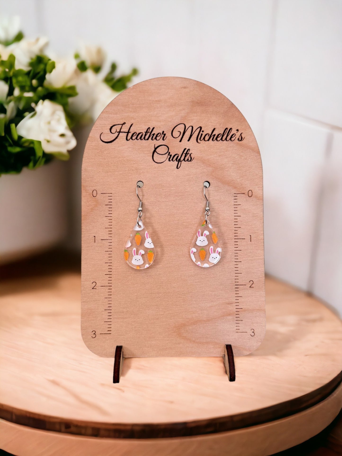 Earrings - Acrylic Easter Bunny and Carrots, 5 styles available