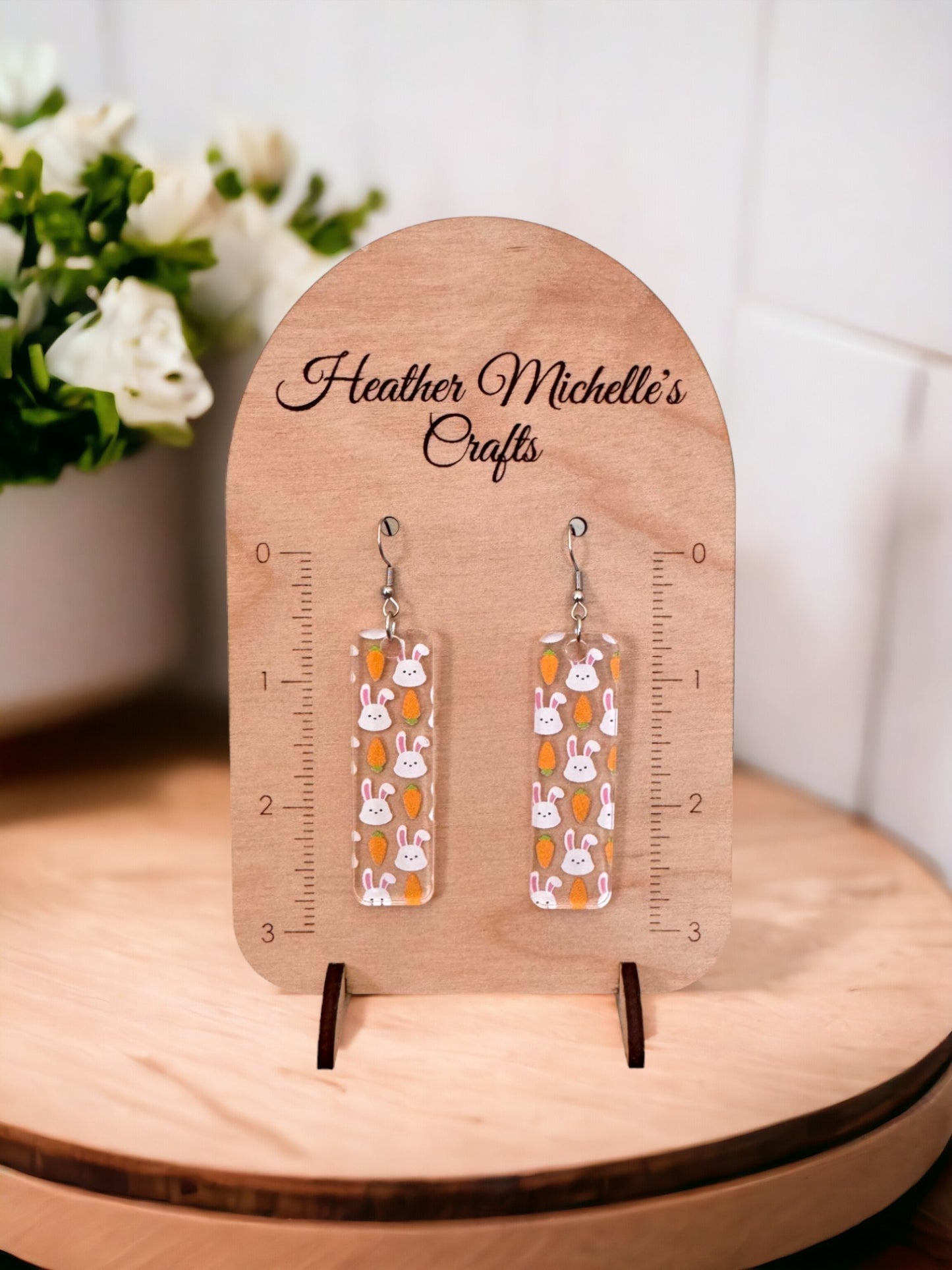 Earrings - Acrylic Easter Bunny and Carrots, 5 styles available