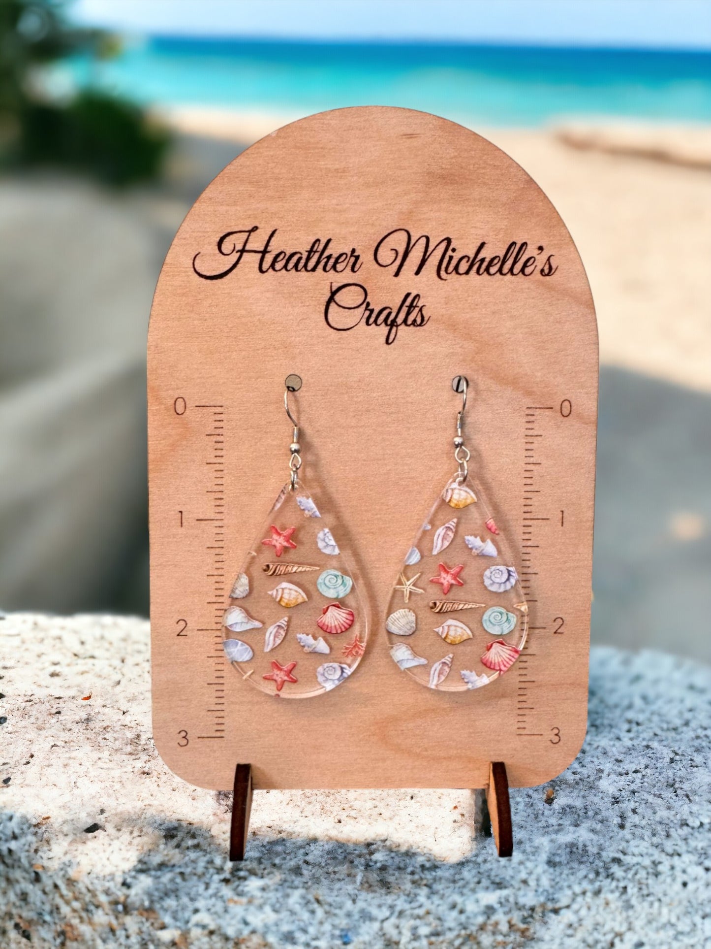 Earrings - Acrylic Seashells, 6 styles available