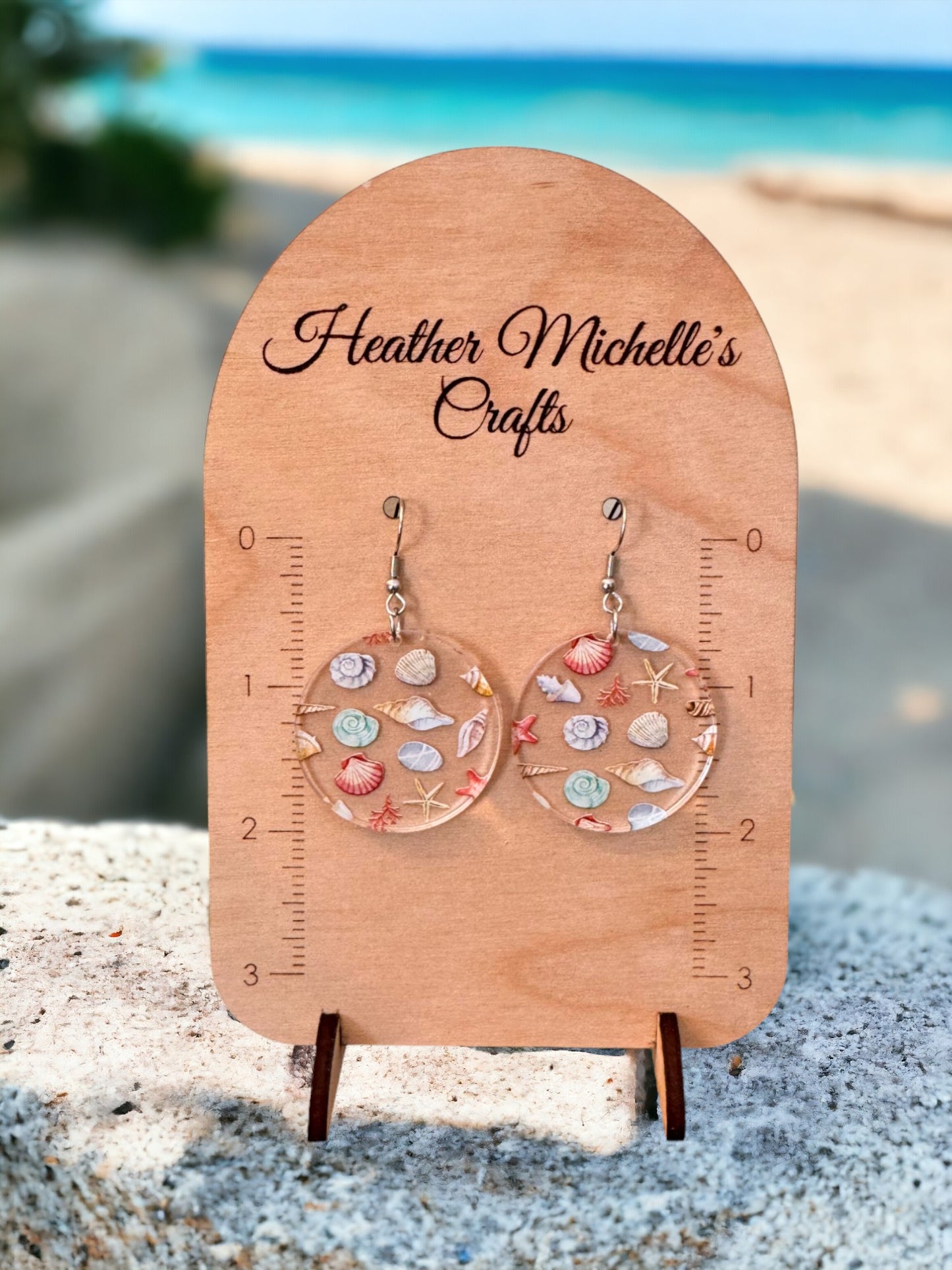 Earrings - Acrylic Seashells, 6 styles available