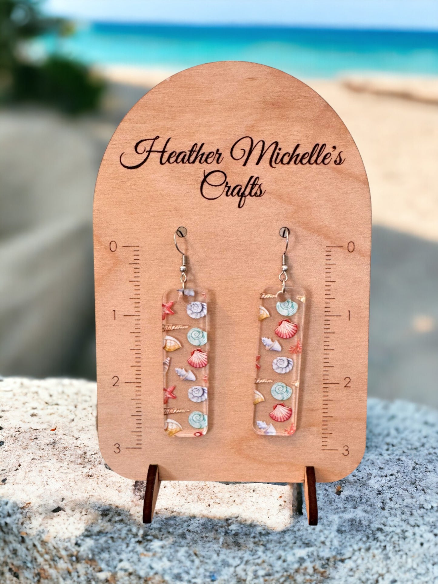 Earrings - Acrylic Seashells, 6 styles available