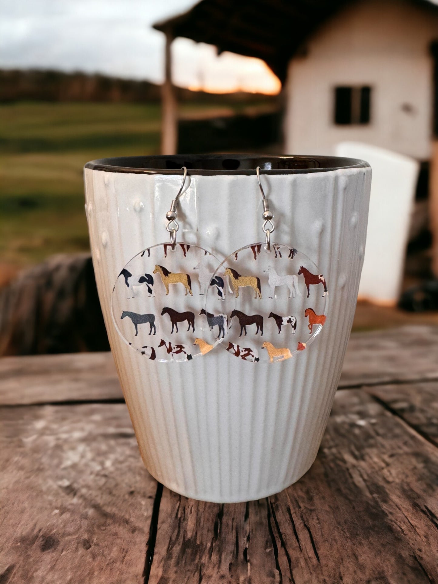 Earrings - Acrylic Horses , 5 styles available