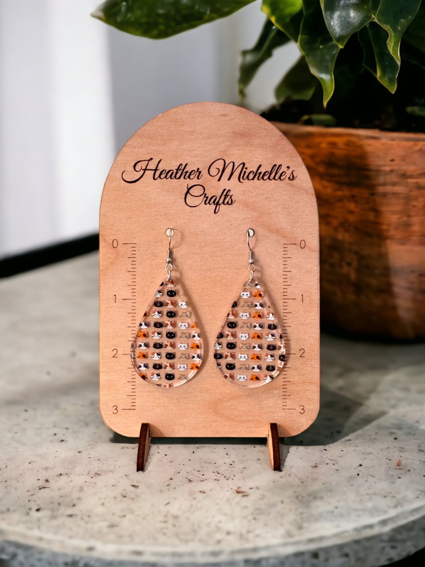 Earrings - Acrylic Cats, 5 styles available