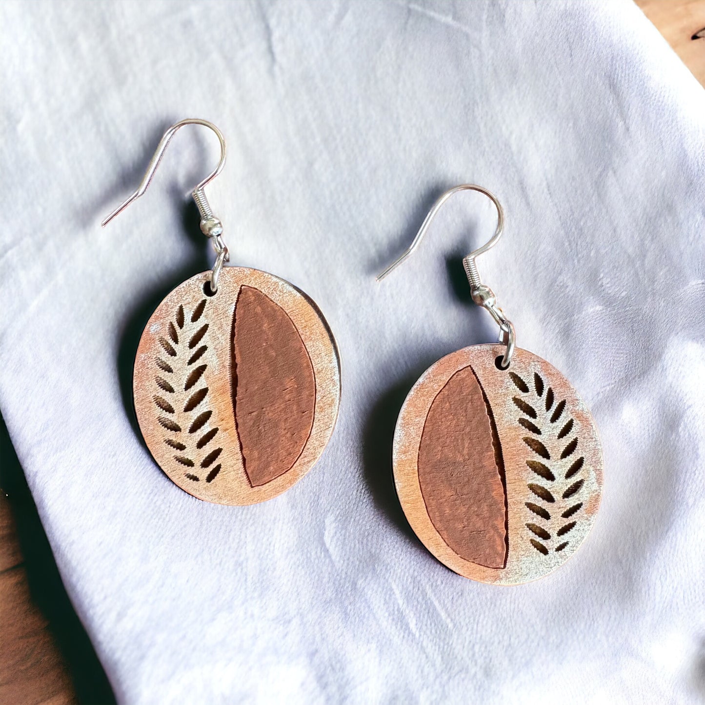 Earrings - Sourdough Bread, handpainted